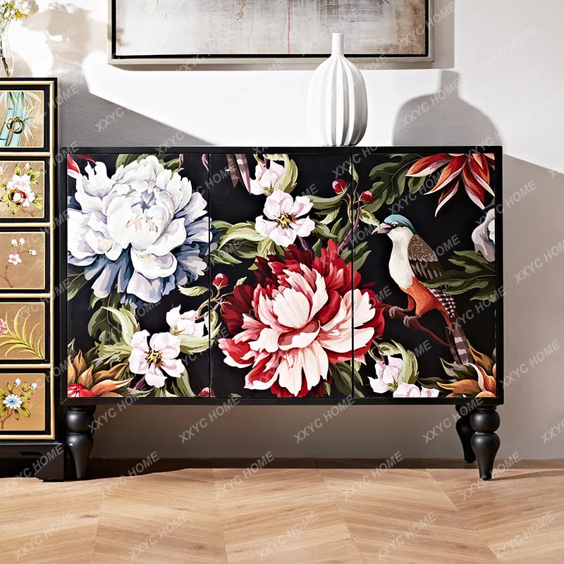 Retro bedroom storage locker dining side cabinet partition painted national style solid wood living room corridor entrance
Retro bedroom storage locker dining side cabinet partition painted national style solid wood living room corridor entrance