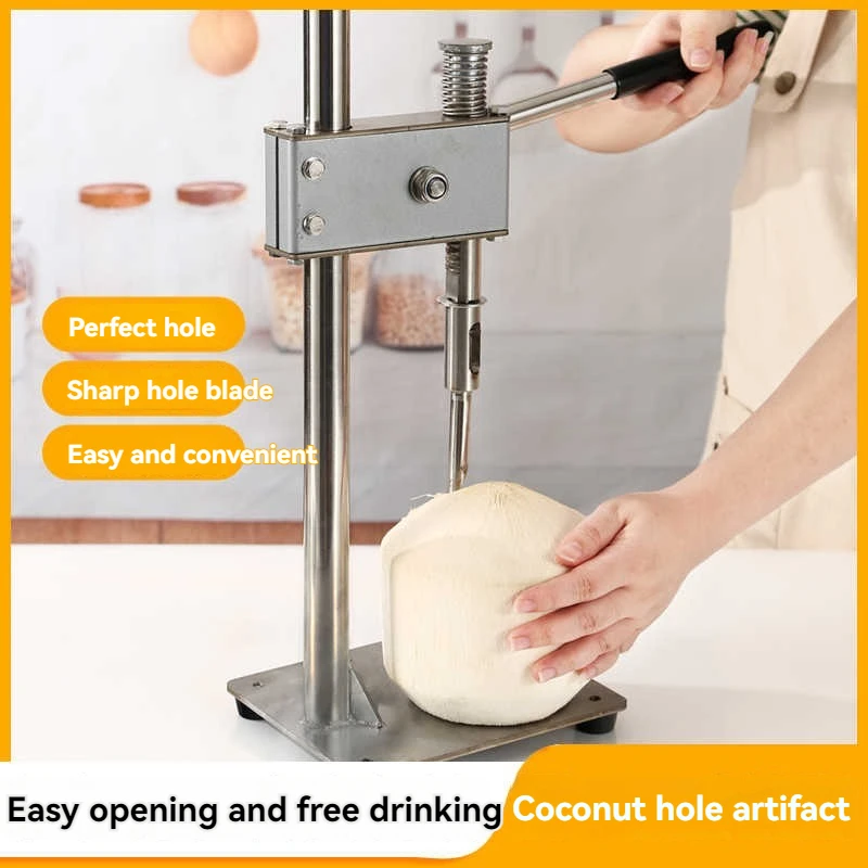 Stainless Steel Coconut Opener Tool - Manual Hole Puncher for Young/Old Coconuts w/Non-Slip Grip Portable Gadget
Stainless Steel Coconut Opener Tool - Manual Hole Puncher for Young/Old Coconuts w/Non-Slip Grip Portable Gadget