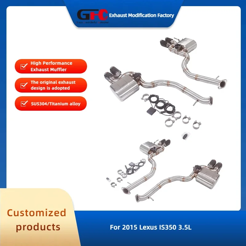 Высокопроизводительная электронная система выхлопа с глушителем из нержавеющей стали GFC 304 для Lexus iS350 3.5L
Высокопроизводительная электронная система выхлопа с глушителем из нержавеющей стали GFC 304 для Lexus iS350 3.5L