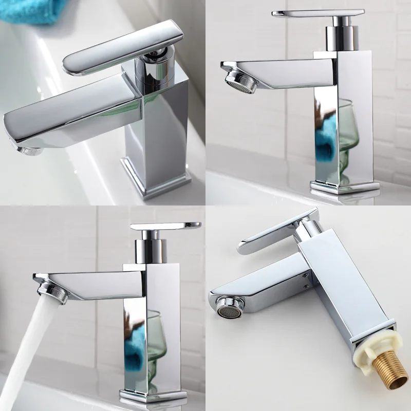 All copper basin, single cold water faucet, new square bathroom sink, balcony sink for household use
All copper basin, single cold water faucet, new square bathroom sink, balcony sink for household use