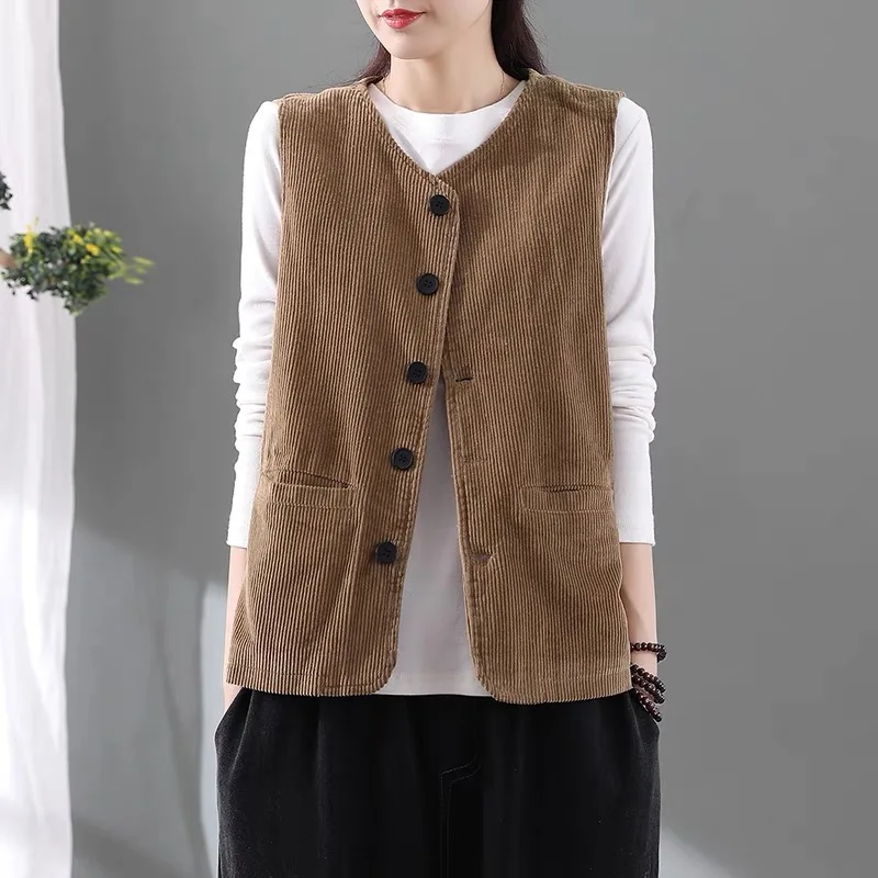 Retro Plaid Velvet Vest Women's Spring Autumn Casual Unlined oulder Pad Cotton Blend Versatile Layering Outerwear
Retro Plaid Velvet Vest Women's Spring Autumn Casual Unlined oulder Pad Cotton Blend Versatile Layering Outerwear