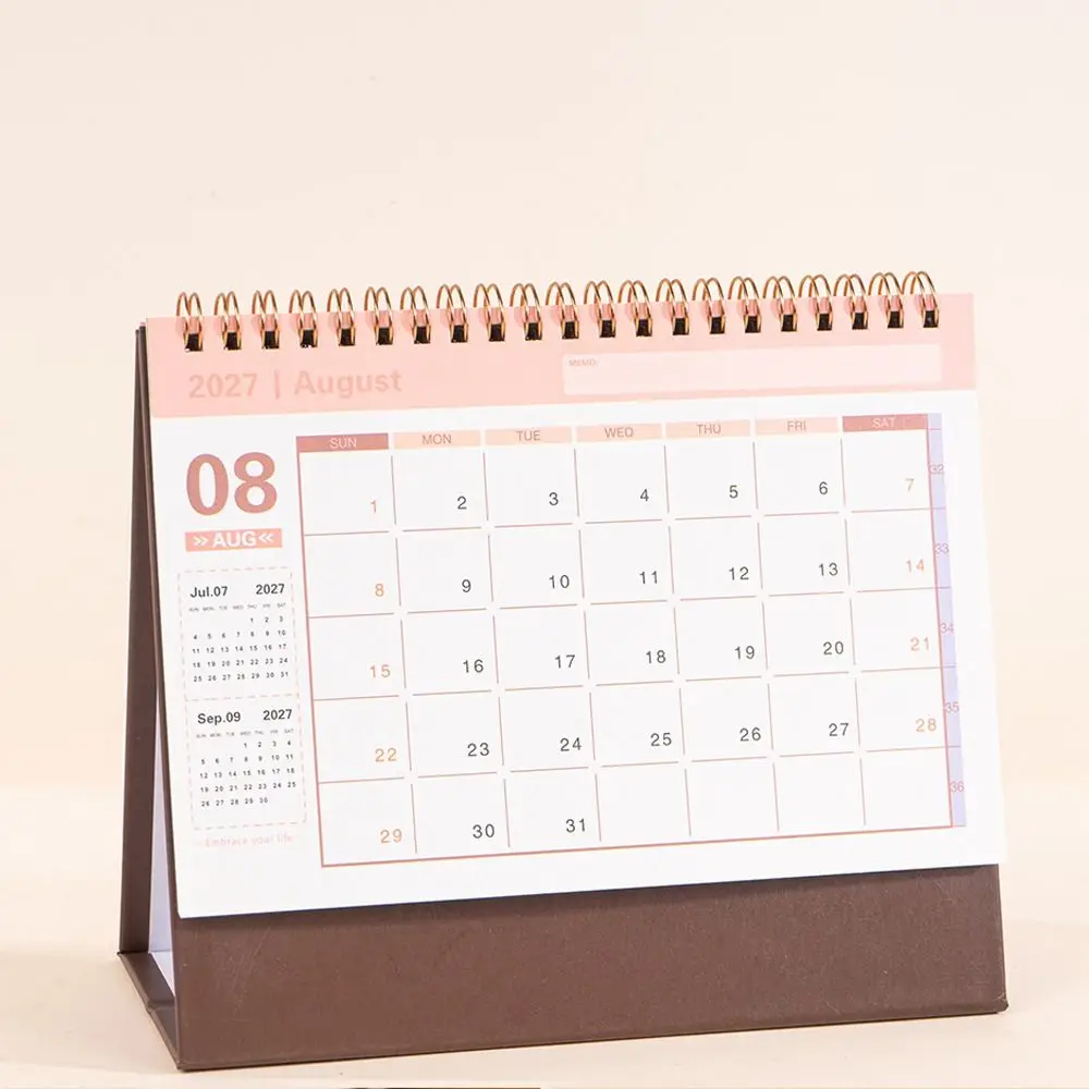 Metal Coil 2027 Desktop Calendar Standing Design Flip Page Monthly Planner Monthly Schedule Paper Spiral Desk Calendar
Metal Coil 2027 Desktop Calendar Standing Design Flip Page Monthly Planner Monthly Schedule Paper Spiral Desk Calendar