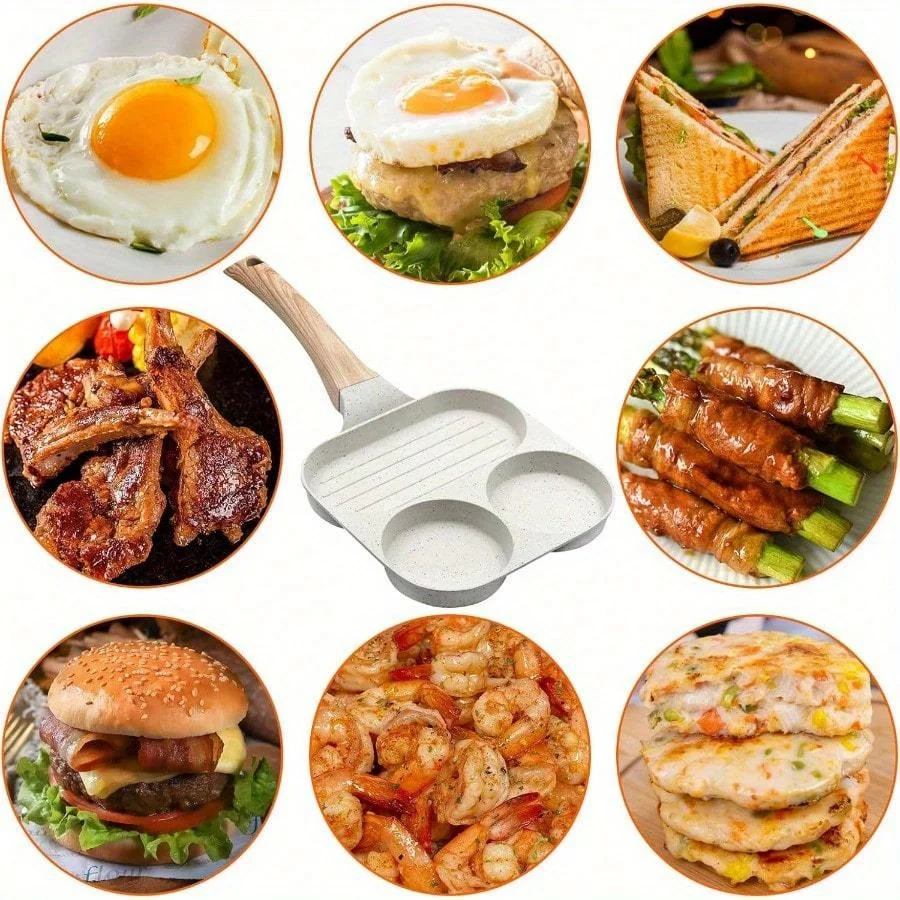 1Pc Nonstick Egg Pans Small Frying Pan 3 Section for Breakfast Omelette Pancake Hamburger Sandwiches Kitchen Accessories
1Pc Nonstick Egg Pans Small Frying Pan 3 Section for Breakfast Omelette Pancake Hamburger Sandwiches Kitchen Accessories