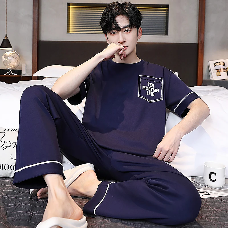 Big Size L-5XL Men Pajama Set Summer 100% Cotton Pijamas Short Top+Long Pant Sleepwear Suit
Big Size L-5XL Men Pajama Set Summer 100% Cotton Pijamas Short Top+Long Pant Sleepwear Suit