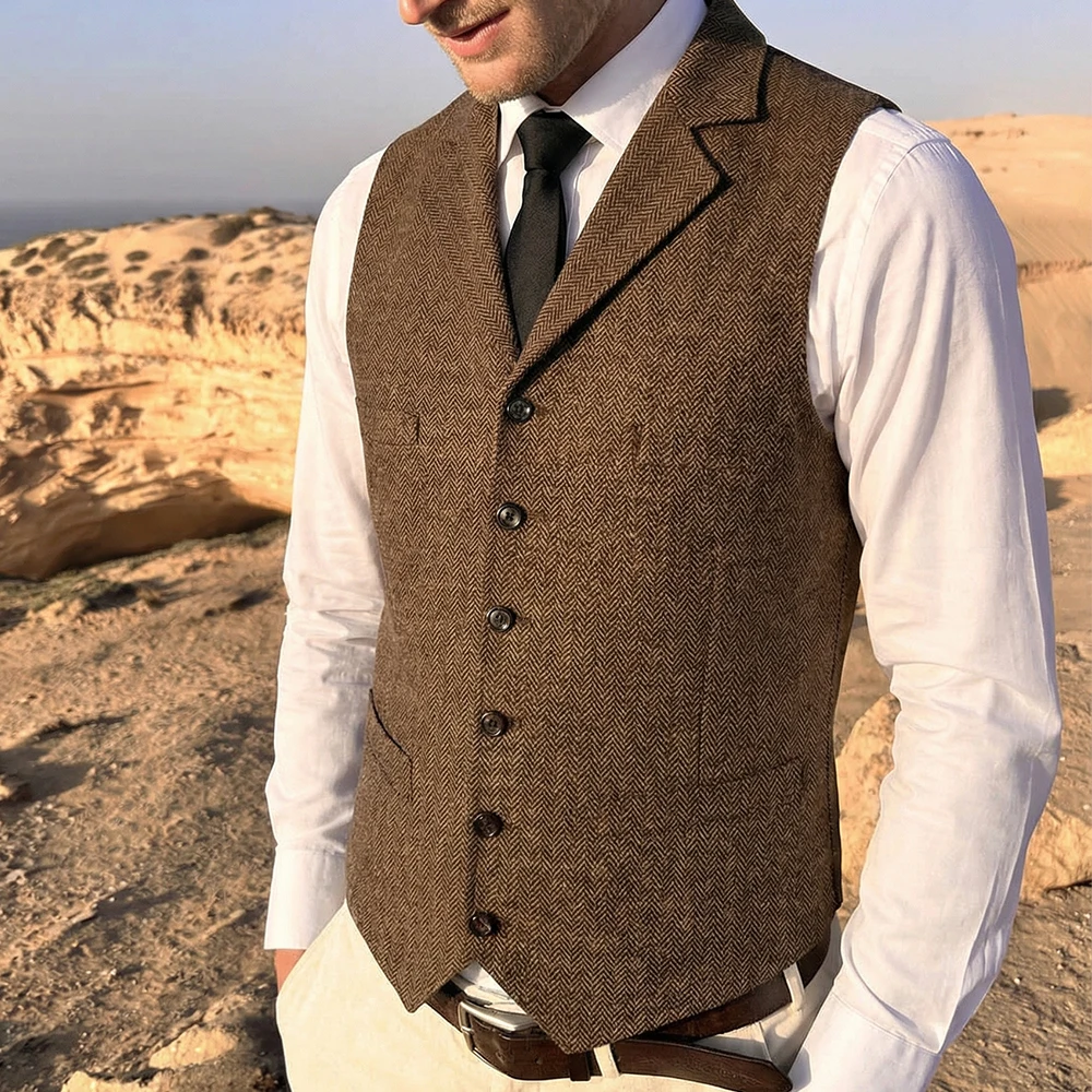 IN STOCK Men's Vest Herringbone Tweed Single Breasted Business Mens' Waistcoat Within 3 Days
IN STOCK Men's Vest Herringbone Tweed Single Breasted Business Mens' Waistcoat Within 3 Days