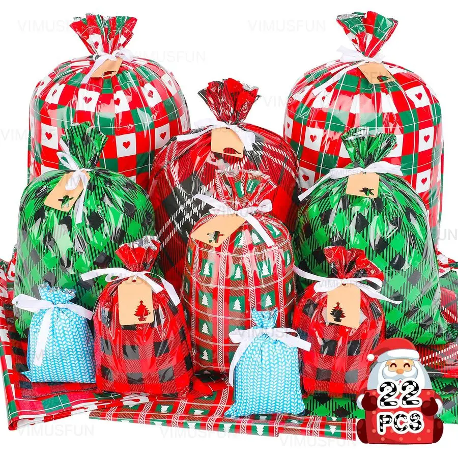 Bags for Gifts, 22pcs Christmas Gift Bags Assorted Sizes Small Medium Large, Xmas Santa Drawstring Bulk Presents Wrapping Paper
Bags for Gifts, 22pcs Christmas Gift Bags Assorted Sizes Small Medium Large, Xmas Santa Drawstring Bulk Presents Wrapping Paper