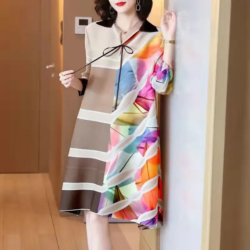 Pleated Dress 2023 Summer New Fashion Women's Colorful Contrast Polo Loose Collar formal occasion dresses
Pleated Dress 2023 Summer New Fashion Women's Colorful Contrast Polo Loose Collar formal occasion dresses