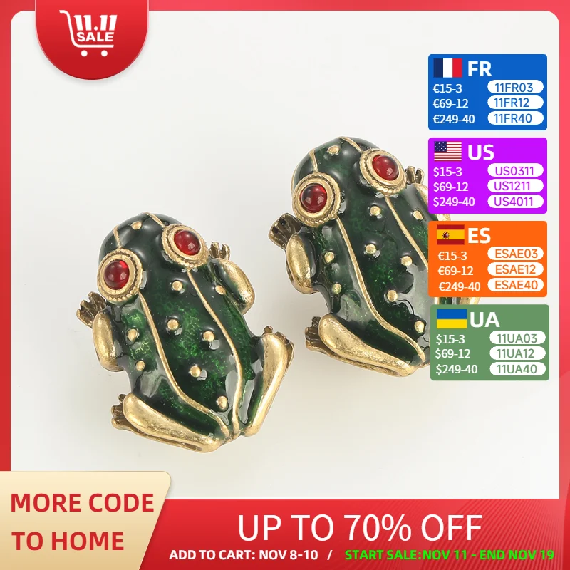 Vintage Green Emerald Toad Earrings Stud Woman Gold Color Luxury Quality Jewelry Designer Summer Daily Party Trends 2025
Vintage Green Emerald Toad Earrings Stud Woman Gold Color Luxury Quality Jewelry Designer Summer Daily Party Trends 2025