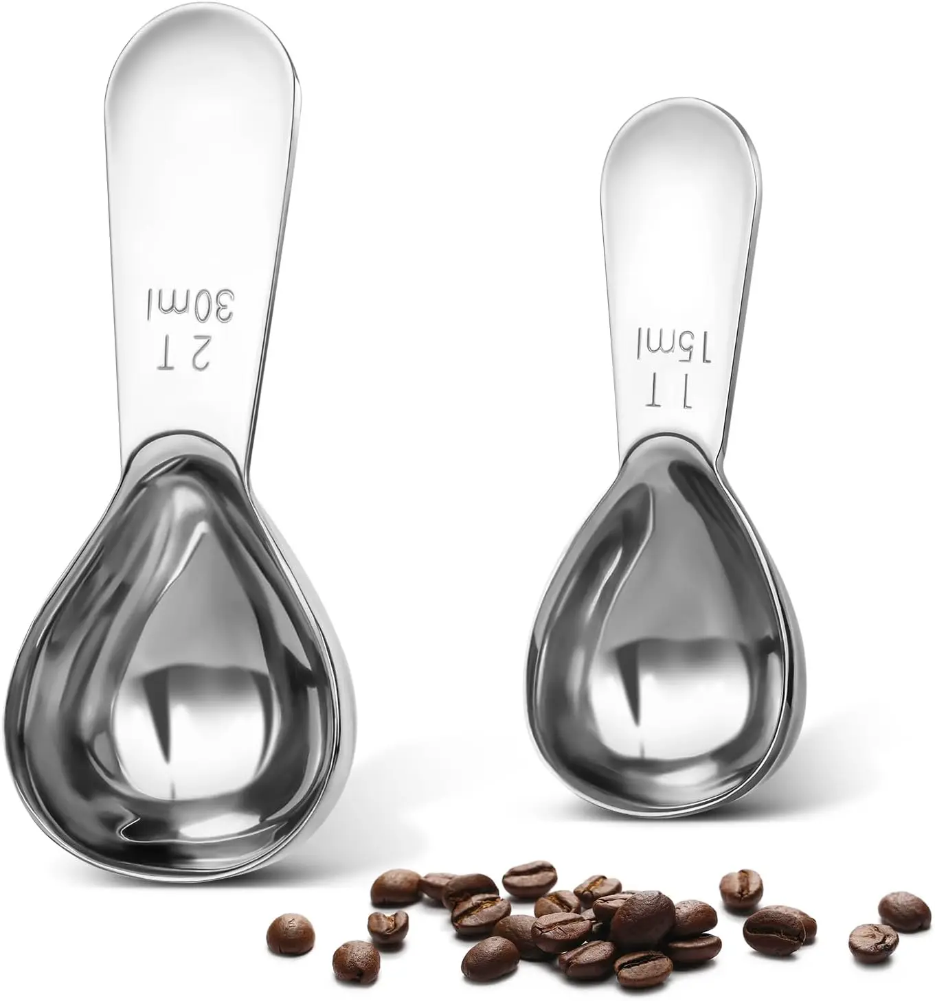 Coffee Scoop Set, Tablespoon Scoop 2 Pc Set (1 Tbsp & 2 Tbsp), Stainless Steel Measuring Spoons for Ground Coffee with Short Han
Coffee Scoop Set, Tablespoon Scoop 2 Pc Set (1 Tbsp & 2 Tbsp), Stainless Steel Measuring Spoons for Ground Coffee with Short Han