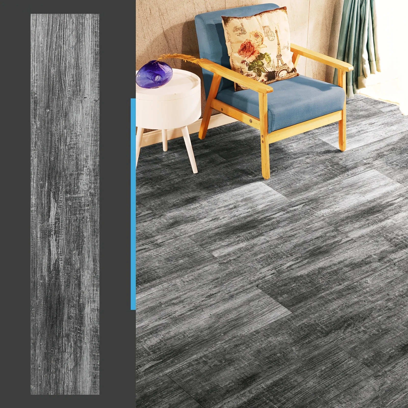 36pcs (Pack) Peel and Stick Vinyl Flooring Wood Look Plank Tiles Suitable for Bedroom, Living Room, Kitchen - Waterproof Adhesive Floor Stickers, PVC Floor Panels with Installation, Low Maintenance for Renovation
36pcs (Pack) Peel and Stick Vinyl Flooring Wood Look Plank Tiles Suitable for Bedroom, Living Room, Kitchen - Waterproof Adhesive Floor Stickers, PVC Floor Panels with Installation, Low Maintenance for Renovation
