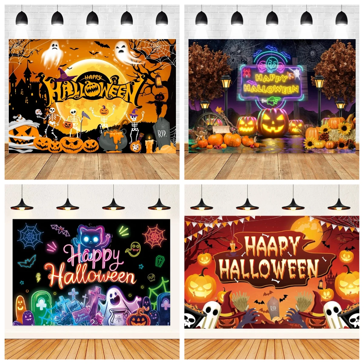 Halloween Photography Backdground SpiderWeb Pumpkin Moon Trick or Treat Kids Happy Halloween Party Decoration Backdrops Props
Halloween Photography Backdground SpiderWeb Pumpkin Moon Trick or Treat Kids Happy Halloween Party Decoration Backdrops Props