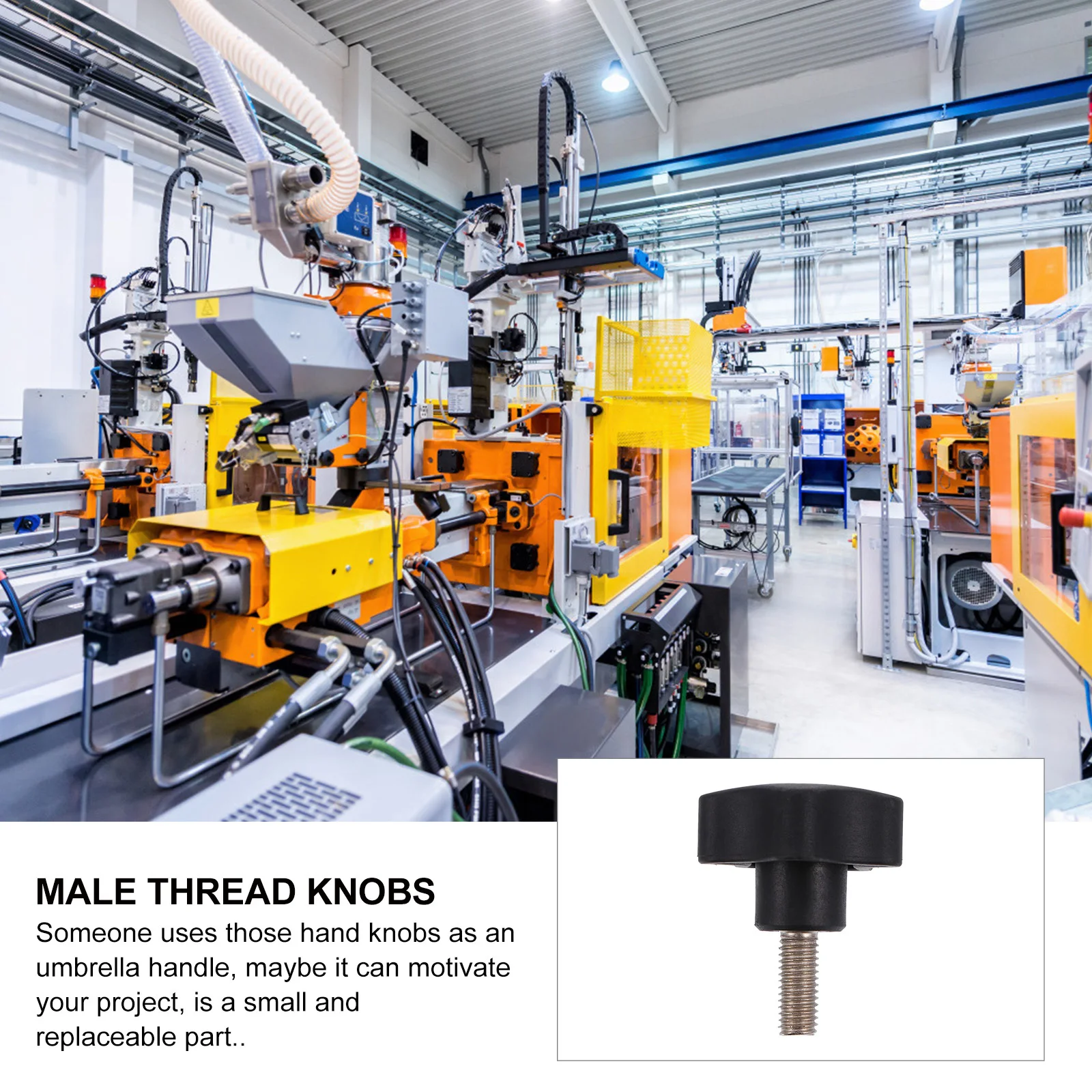 10Pcs Durable Male Thread Knobs Premium Material Easy Install for Furniture Mechanical Equipment Male Thread Knobs
10Pcs Durable Male Thread Knobs Premium Material Easy Install for Furniture Mechanical Equipment Male Thread Knobs