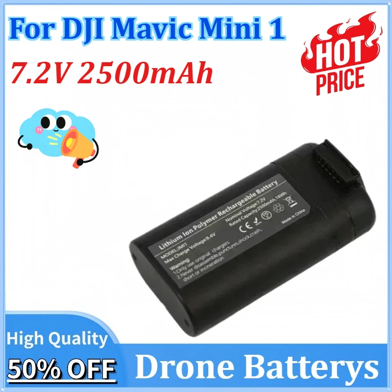 Newly upgraded 7.2V 2500mAh Replacement Intelligent Drone Battery for DJI Mavic Mini 1 Flight Time 30 Minutes Accessories
Newly upgraded 7.2V 2500mAh Replacement Intelligent Drone Battery for DJI Mavic Mini 1 Flight Time 30 Minutes Accessories