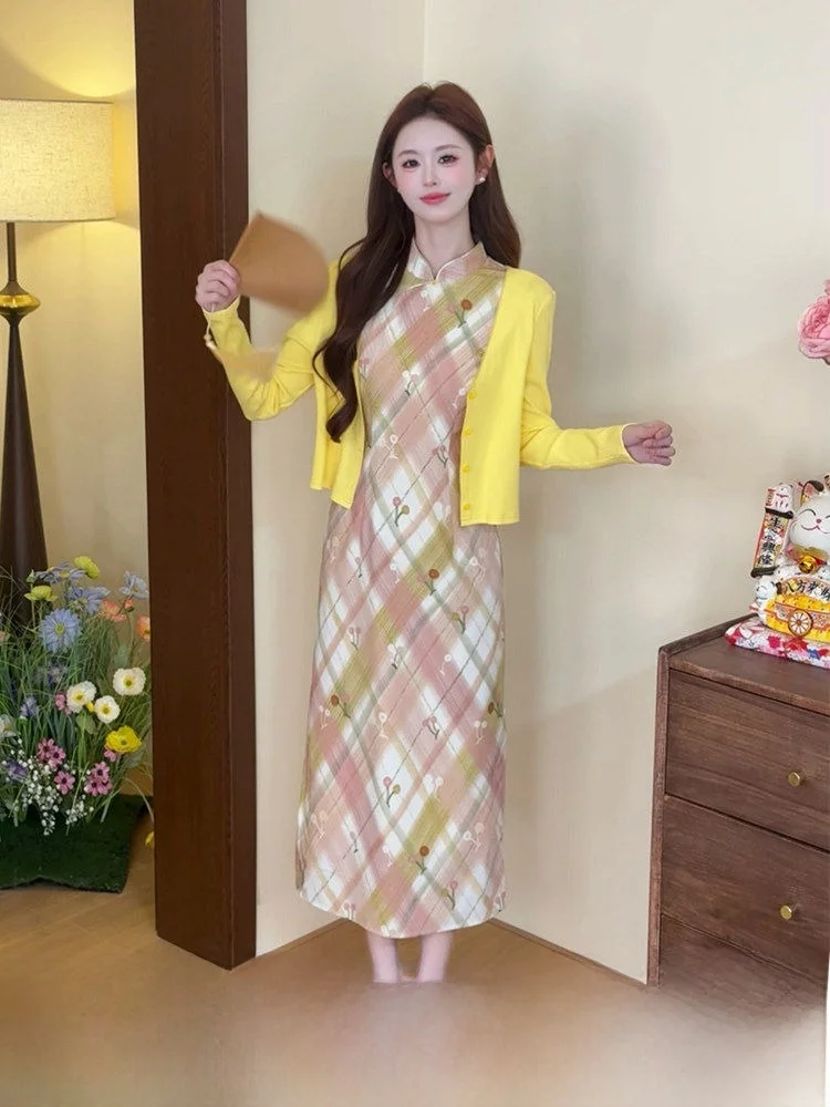New Chinese Sle Dr Knitted Cardigan Women Spring Outfit Set Long Sve Floral Pattern Mid-Length Korean Sle
New Chinese Sle Dr Knitted Cardigan Women Spring Outfit Set Long Sve Floral Pattern Mid-Length Korean Sle