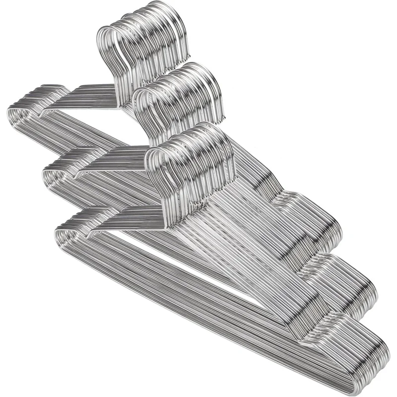 Tosnail 50 Pack Stainless Steel Strong Wire Metal Heavy Duty Clothes Hangers - 16.5"/42Cm
Tosnail 50 Pack Stainless Steel Strong Wire Metal Heavy Duty Clothes Hangers - 16.5"/42Cm