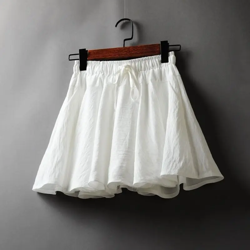 Spring Summer Korean Women Cotton Linen Lace-up Mini Skirt Ladies High Waist A-line Pleated Skirt with Pocket Female L367
Spring Summer Korean Women Cotton Linen Lace-up Mini Skirt Ladies High Waist A-line Pleated Skirt with Pocket Female L367