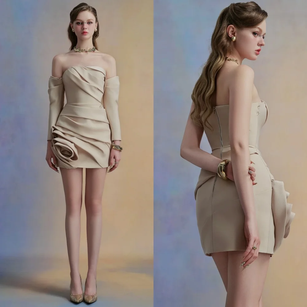 Customized Formal Casual Jersey Pleat Straight Strapless Short Dresses Bespoke Occasion Classic Intricate 
Customized Formal Casual Jersey Pleat Straight Strapless Short Dresses Bespoke Occasion Classic Intricate