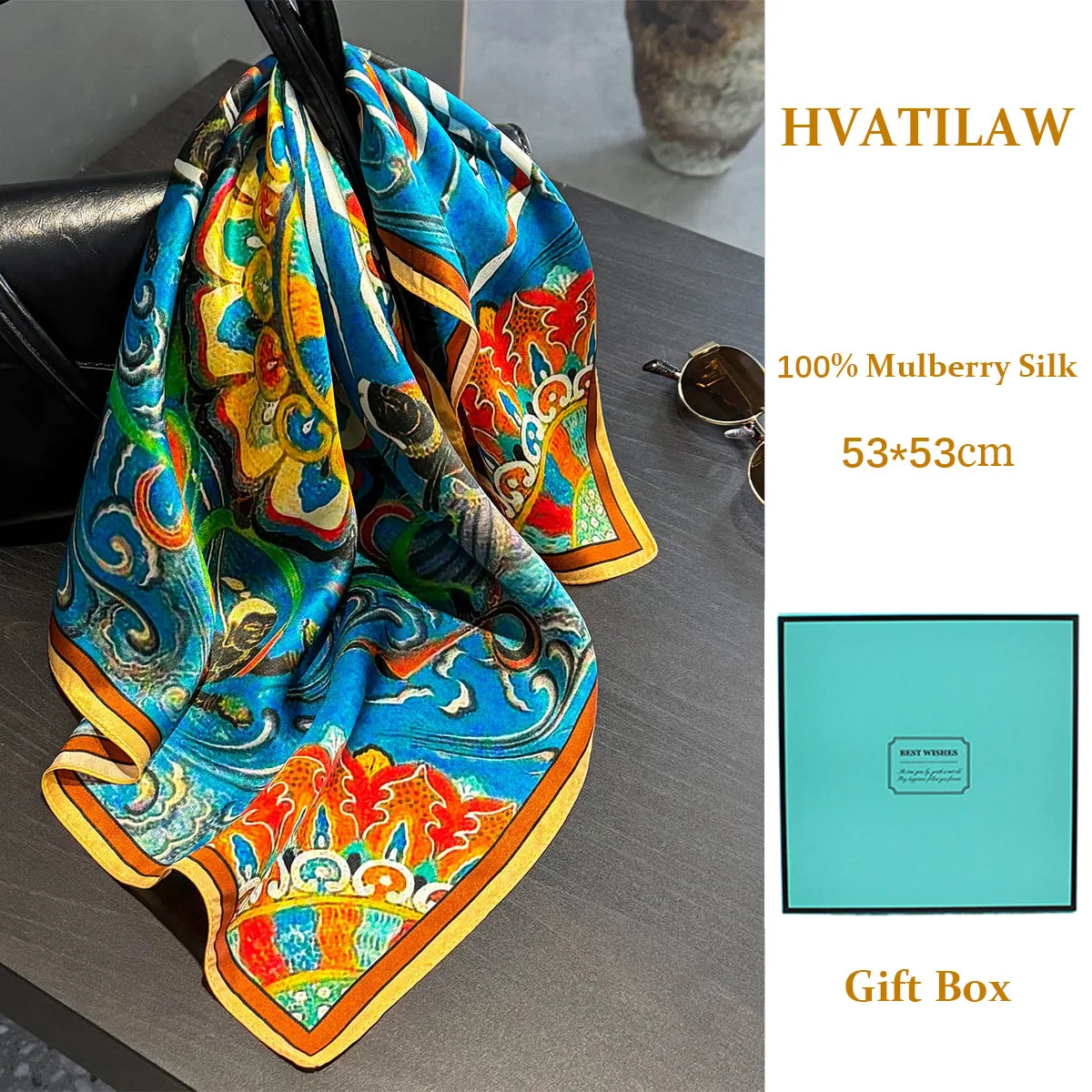 New 100% Mulberry Silk Scarf 53cm Women Silk Square Scarf Headband Neckerchief Bandana Female Neck Scarf Silk Wrap Luxury Hijab
New 100% Mulberry Silk Scarf 53cm Women Silk Square Scarf Headband Neckerchief Bandana Female Neck Scarf Silk Wrap Luxury Hijab