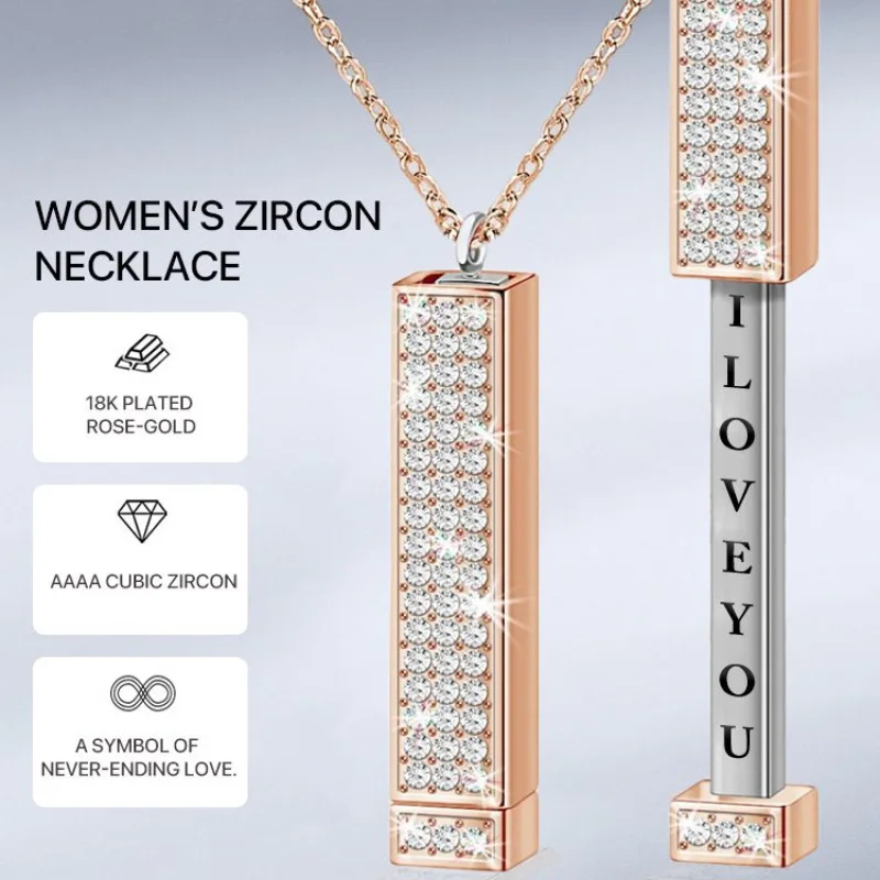 New retractable three-dimensional stick pendant DIY can be engraved name Mother's Day Thanksgiving double-layer diamond necklace
New retractable three-dimensional stick pendant DIY can be engraved name Mother's Day Thanksgiving double-layer diamond necklace