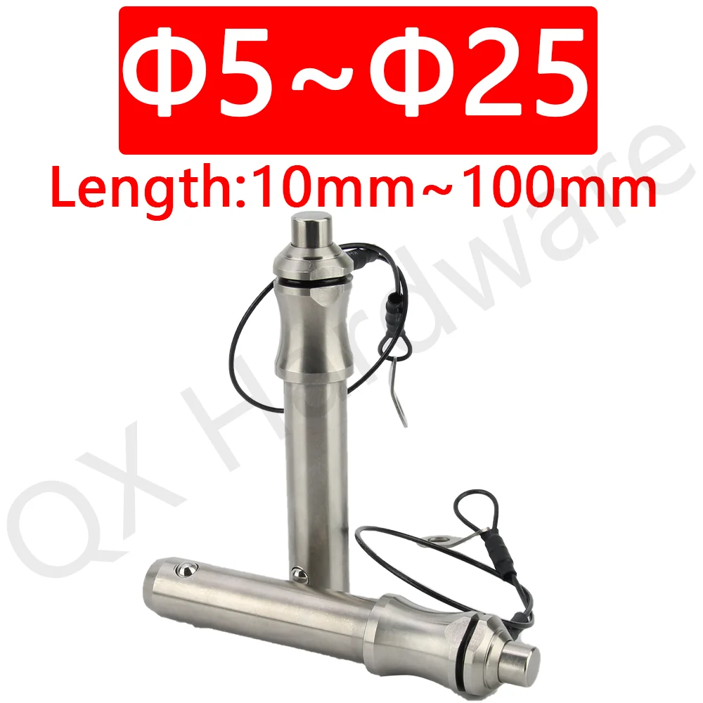 QX113 Large Stock Stainless Steel Quick Release Silver Bimini Top Pin With Rope For Locationing Diameter 5-25mm
QX113 Large Stock Stainless Steel Quick Release Silver Bimini Top Pin With Rope For Locationing Diameter 5-25mm