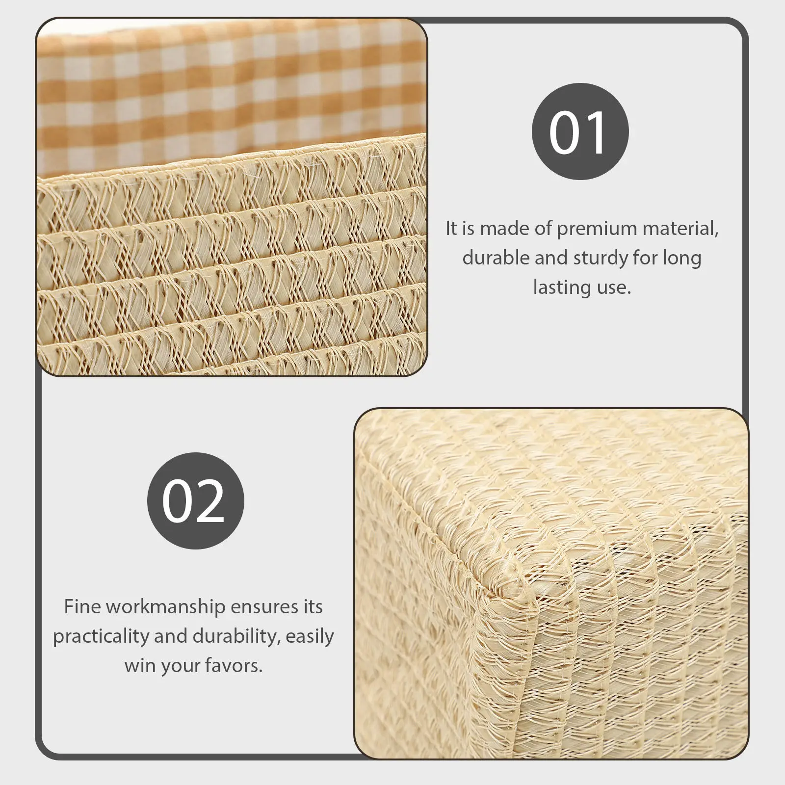 Clothes Storage Container Woven Design Sturdy Lightweight Easy Carry Organizer for Bedroom Living Room Laundry Sundries Basket
Clothes Storage Container Woven Design Sturdy Lightweight Easy Carry Organizer for Bedroom Living Room Laundry Sundries Basket