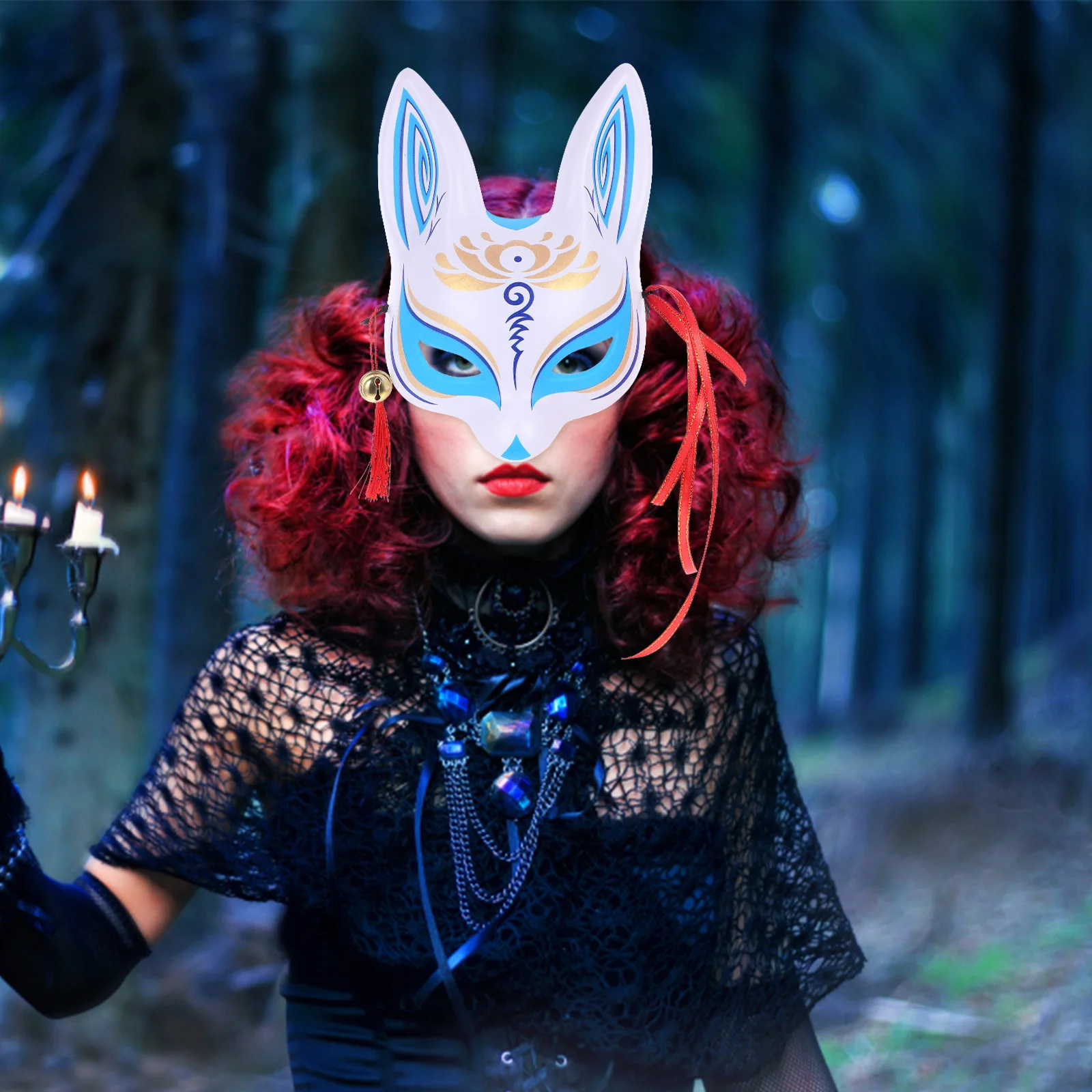 Fox Mask Half Facial Japanese Design Fashionable Eye-Catching Reusable Plastic Mask for Cosplay Party Masquerade Role
Fox Mask Half Facial Japanese Design Fashionable Eye-Catching Reusable Plastic Mask for Cosplay Party Masquerade Role