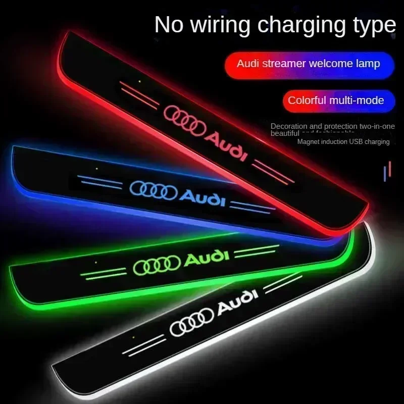 4Pcs Wiring Free LED Car Door Sill Lights Car Pedal Pathway Light USB Wireless Car Door Welcome Light For AUDI A3 A4 A5 A7 Q5 Q7
4Pcs Wiring Free LED Car Door Sill Lights Car Pedal Pathway Light USB Wireless Car Door Welcome Light For AUDI A3 A4 A5 A7 Q5 Q7
