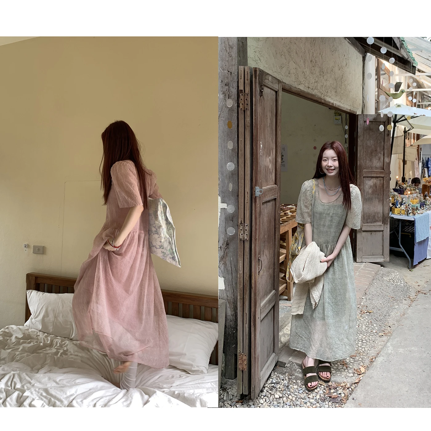 HelloooEat Bubble Sleeve Chiffon Dress Two-Piece Set Loose Summer Vacation Style Korean Version Natural Waist A-Line Skirt
HelloooEat Bubble Sleeve Chiffon Dress Two-Piece Set Loose Summer Vacation Style Korean Version Natural Waist A-Line Skirt