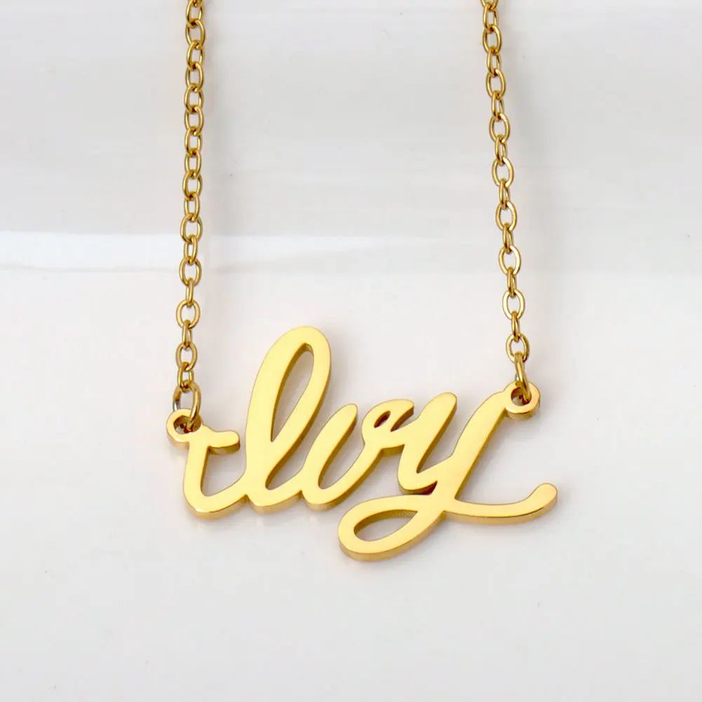 AOLOSHOW Gold Color Ivy Name Necklace Stainless Steel Dainty Pendant Female Birthday Gift Female Jewelry
AOLOSHOW Gold Color Ivy Name Necklace Stainless Steel Dainty Pendant Female Birthday Gift Female Jewelry