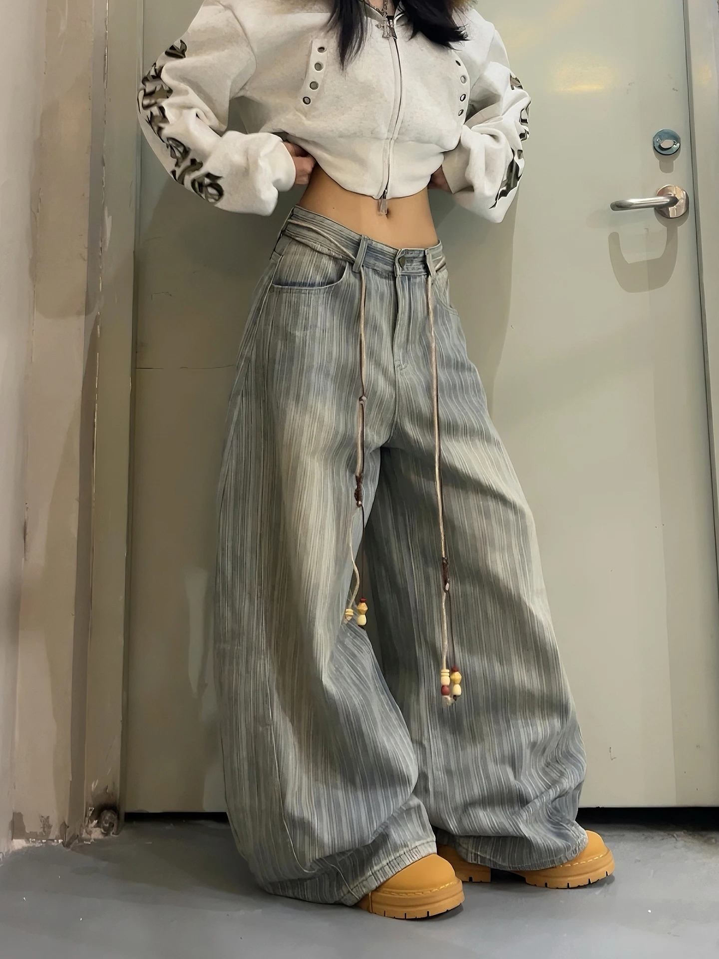 Ретро джинсы DoubleD Knife: свободные, струящиеся, длинные, в полоску, в американском стиле, женские, уличная мода, хлопок
Ретро джинсы DoubleD Knife: свободные, струящиеся, длинные, в полоску, в американском стиле, женские, уличная мода, хлопок