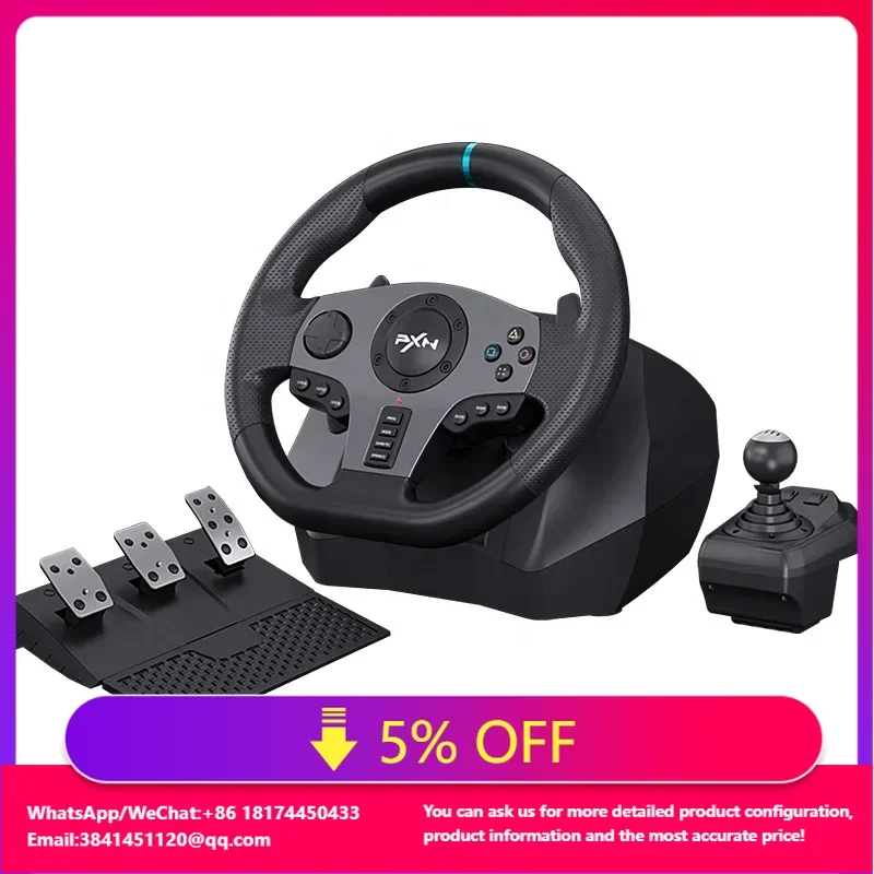 Popular Design PXN V9 Car Game Controller Racing Wheel Driving Force 900 Degree Gaming Steering Wheel
Popular Design PXN V9 Car Game Controller Racing Wheel Driving Force 900 Degree Gaming Steering Wheel
