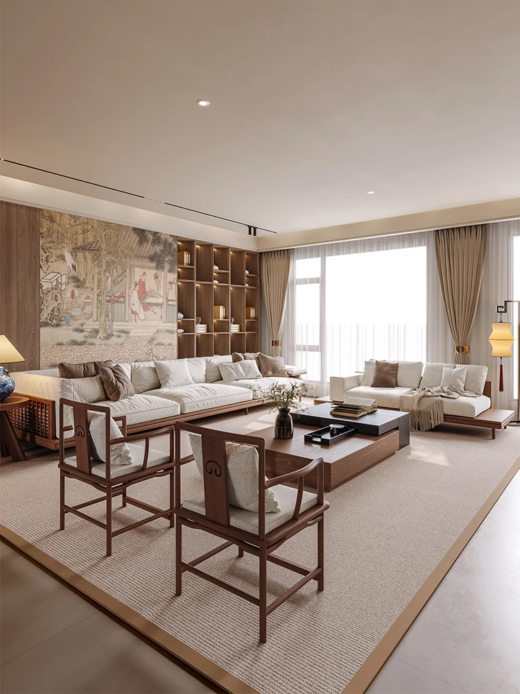 Jishui new Chinese-style Song Dynasty aesthetic villa living room household solid wood sofa coffee table tea table integrated ne
Jishui new Chinese-style Song Dynasty aesthetic villa living room household solid wood sofa coffee table tea table integrated ne