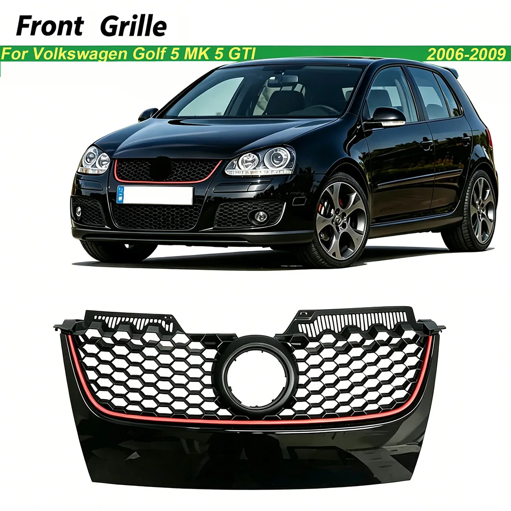 Front Bumper Mesh Grille for Volkswagen Golf 5 MK5 GTI 2006-2009 ABS Rust-proof Anti-shake Replacement Part
Front Bumper Mesh Grille for Volkswagen Golf 5 MK5 GTI 2006-2009 ABS Rust-proof Anti-shake Replacement Part