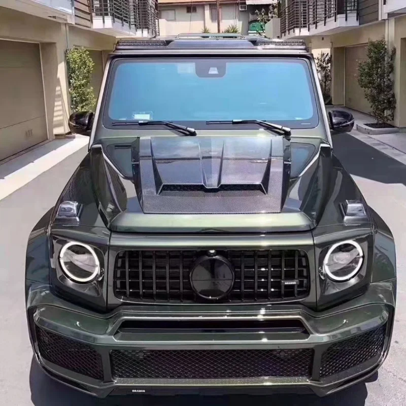 Suitable for Mercedes-Benz G-Class W463 G500 G55 G63 modification and upgrade to Brabus-style carbon fiber adhesive hood
Suitable for Mercedes-Benz G-Class W463 G500 G55 G63 modification and upgrade to Brabus-style carbon fiber adhesive hood