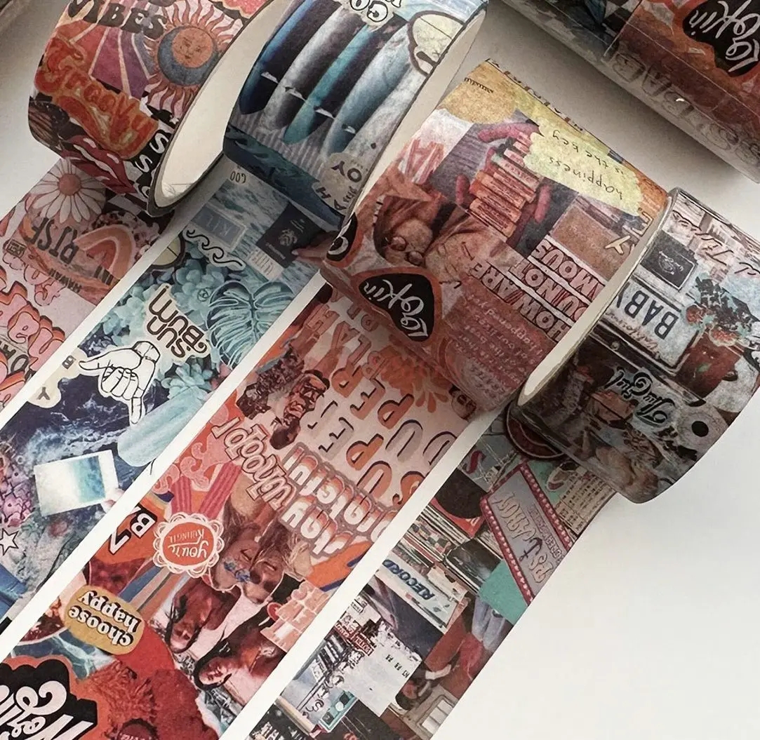 4rolls Handbook tape stickers, European and American retro combination, and paper glue brought into the DIY set of hand book
4rolls Handbook tape stickers, European and American retro combination, and paper glue brought into the DIY set of hand book