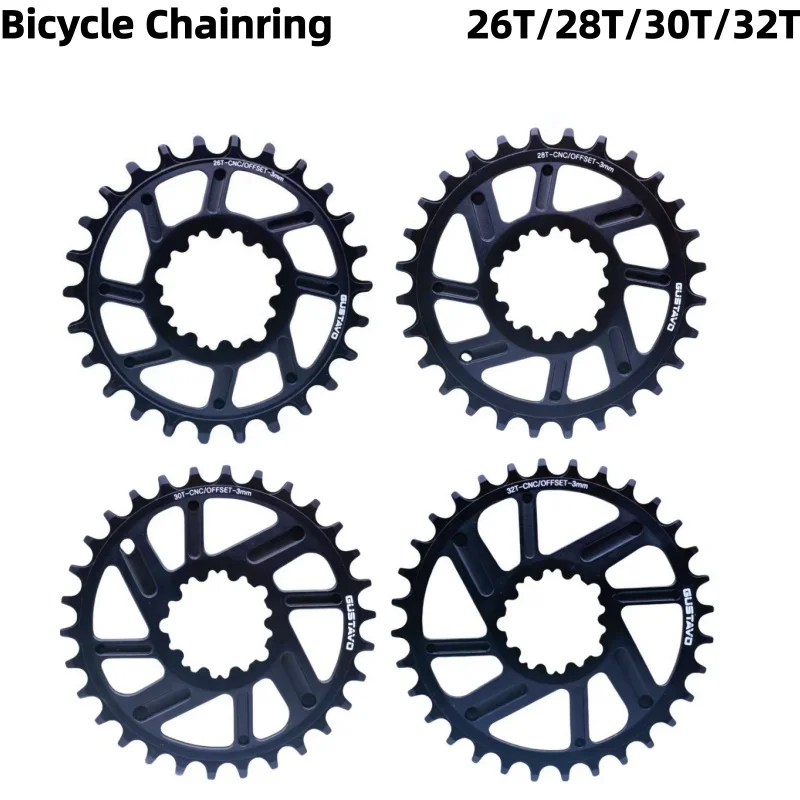 GUSTAVO MTB Bicycle Chainring 3-BOLT DIRECT MOUNT Offset 3MM Wide Narrow Teeth Chainwheel children Bicycle Crankset 26T/28T/30T
GUSTAVO MTB Bicycle Chainring 3-BOLT DIRECT MOUNT Offset 3MM Wide Narrow Teeth Chainwheel children Bicycle Crankset 26T/28T/30T