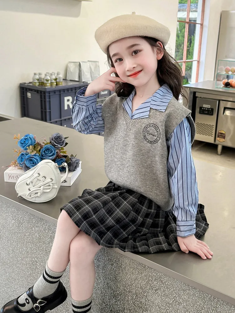 Faionable Ba-To-School Outfit Set for Girls Trendy irt And ort Skirt Tee-Piece Cotton Blend Long Sve Clothing
Faionable Ba-To-School Outfit Set for Girls Trendy irt And ort Skirt Tee-Piece Cotton Blend Long Sve Clothing
