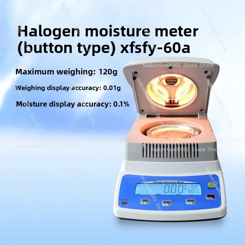 Halogen Moisture Analyzer Fast Water Content Tester for Grain Tea Animal Feed Food Material Drying Loss Method
Halogen Moisture Analyzer Fast Water Content Tester for Grain Tea Animal Feed Food Material Drying Loss Method