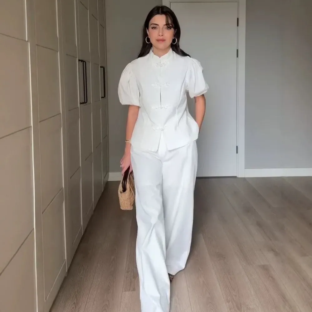 Matching Set Tops Pants Two Piece Jumpsuit Spring Summer Linen Overall Playsuit Loose Casual Outfit
Matching Set Tops Pants Two Piece Jumpsuit Spring Summer Linen Overall Playsuit Loose Casual Outfit