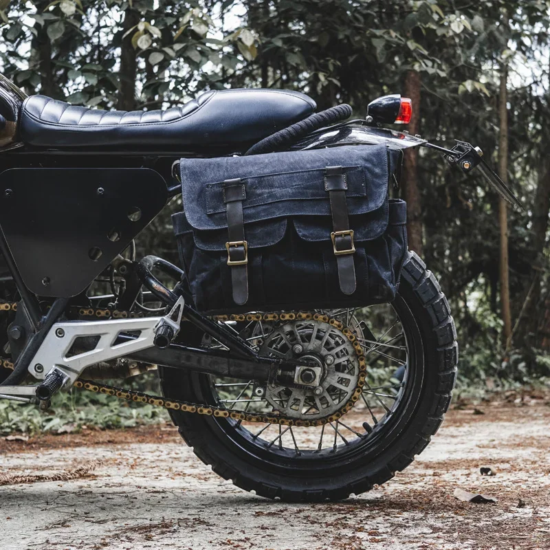 Waxed Canvas Motorcycle Side Bag for Bmw Harley Hongda Universal Bike Luggage Bag Vintage Bicycle Bag Wear-resistant
Waxed Canvas Motorcycle Side Bag for Bmw Harley Hongda Universal Bike Luggage Bag Vintage Bicycle Bag Wear-resistant