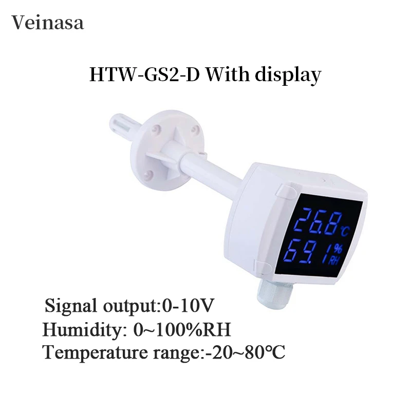 Veinasa HTW-GS2-D-0-10V High-Precision Duct Humidity Temperature Transmitter 0-10V Digital Interface Made Sichuan
Veinasa HTW-GS2-D-0-10V High-Precision Duct Humidity Temperature Transmitter 0-10V Digital Interface Made Sichuan