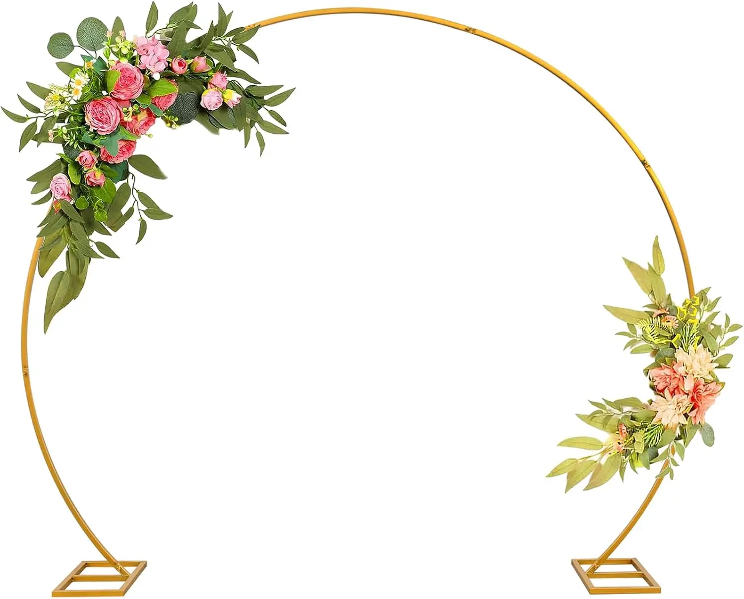 8FT Round Wedding Arch Stand Gold Metal Backdrop Frame for Ceremony Birthday Party Decor
8FT Round Wedding Arch Stand Gold Metal Backdrop Frame for Ceremony Birthday Party Decor