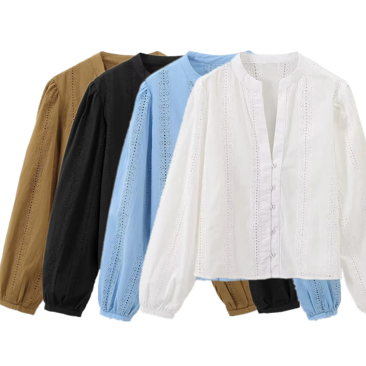Maxdutti Japanese Solid Color Basic Shirt Women's French Elegant Embroidery V-neck Long Sleeved Blouse Women Top
Maxdutti Japanese Solid Color Basic Shirt Women's French Elegant Embroidery V-neck Long Sleeved Blouse Women Top