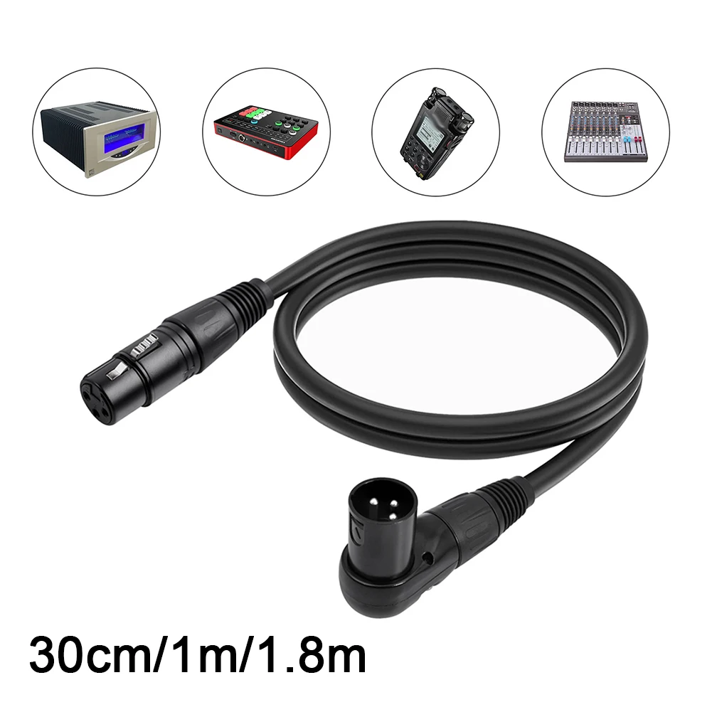 3-pin Stereo Audio Cable Right Angle XLR Male To Female Mic Cord Mixer Microphone Speaker Power Amp Signal Cable Canon Cord
3-pin Stereo Audio Cable Right Angle XLR Male To Female Mic Cord Mixer Microphone Speaker Power Amp Signal Cable Canon Cord