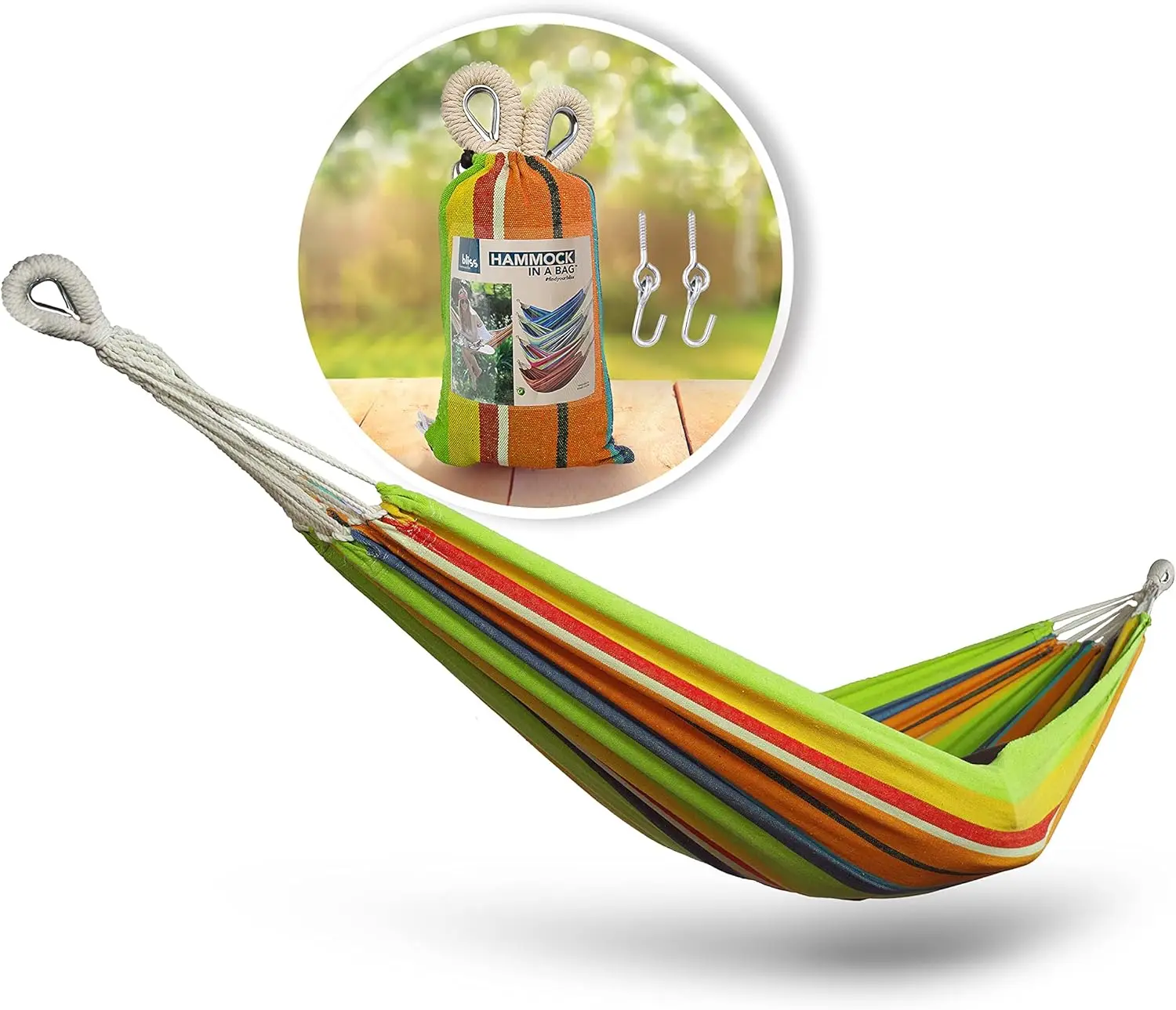 Bh-400-Gc 40"" Wide Hammo W/Hand-Woven Rope Loops & Hanging Hardware, Outdoor, Patio, Backyard Durable, Cotton And Polyester
Bh-400-Gc 40"" Wide Hammo W/Hand-Woven Rope Loops & Hanging Hardware, Outdoor, Patio, Backyard Durable, Cotton And Polyester