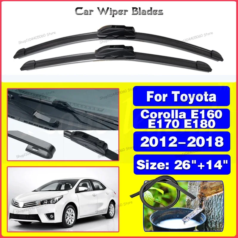 Wiper Front Wiper Blades For Toyota Corolla E160 E170 E180 2012 - 2018 2013 2014 2015 Windshield Windscreen Front Window 26"+14"
Wiper Front Wiper Blades For Toyota Corolla E160 E170 E180 2012 - 2018 2013 2014 2015 Windshield Windscreen Front Window 26"+14"