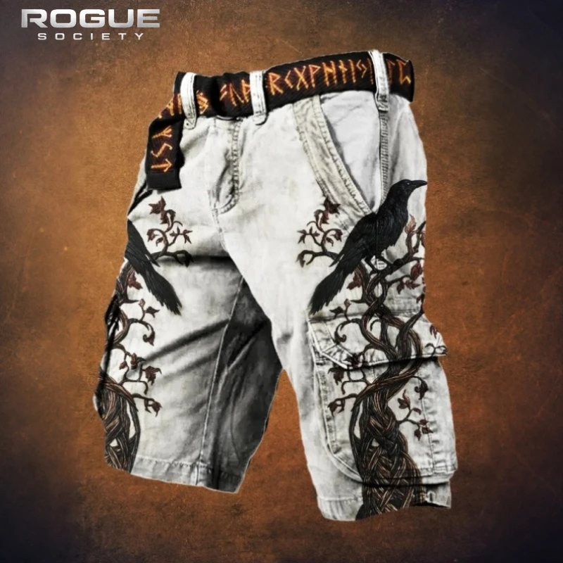 Norse Raven Printed Cargo Shorts Men Y2K Gothic Viking Embroidery Tree Graphic Harajuku Streetwear Loose Washed Summer Bottoms
Norse Raven Printed Cargo Shorts Men Y2K Gothic Viking Embroidery Tree Graphic Harajuku Streetwear Loose Washed Summer Bottoms