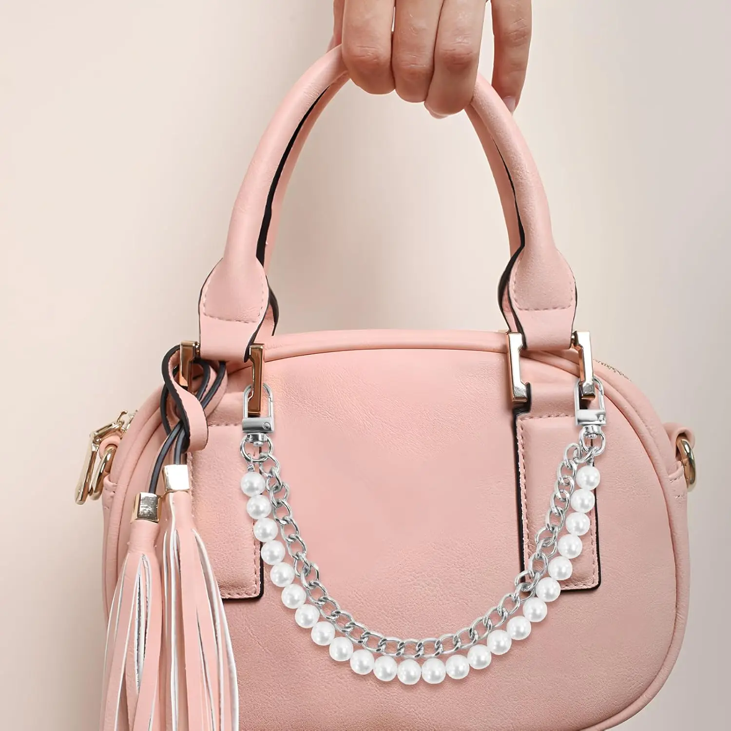 HOLIn Gold Pearl Purse Chain Handbag Straps Metal Shoulder Crossbody Bags Replacement Bag Purse Charms Wallet Chains 2PCs Set
HOLIn Gold Pearl Purse Chain Handbag Straps Metal Shoulder Crossbody Bags Replacement Bag Purse Charms Wallet Chains 2PCs Set