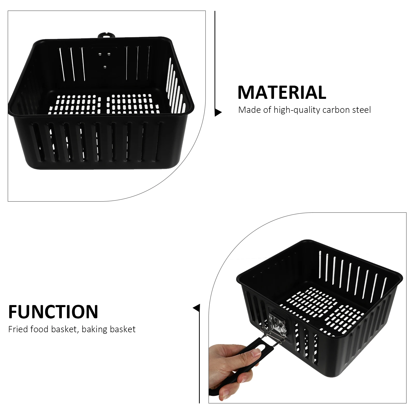 1 pc Electric Square Food Fryer Reusable Sturdy Colander Tool For Air Fryer Kitchen Gadgets Household Frying Basket Non-Stick
1 pc Electric Square Food Fryer Reusable Sturdy Colander Tool For Air Fryer Kitchen Gadgets Household Frying Basket Non-Stick