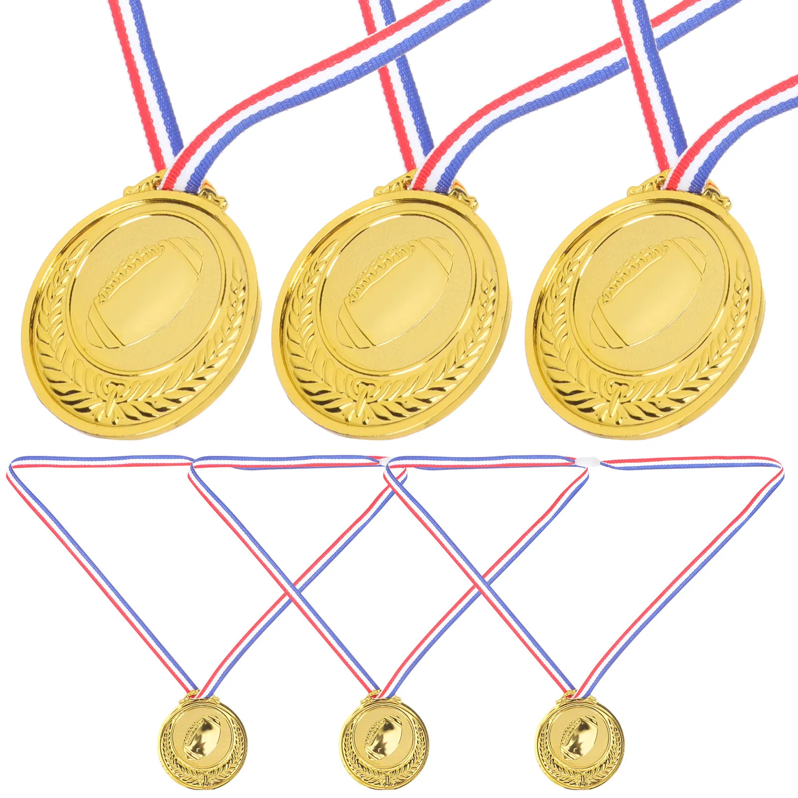 6Pcs Olive-Shaped Medals for Kids Reward Motivation Party Games School Competitions Sports Events Decorative Plastic Medal
6Pcs Olive-Shaped Medals for Kids Reward Motivation Party Games School Competitions Sports Events Decorative Plastic Medal